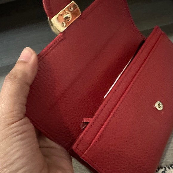 Gucci Red Icon Leather Wallet - Picture 3 of 7